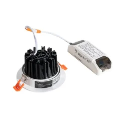 Set mit 6 Einbauspots weiß 9,5 cm inkl. LED 1300 lm dimmbar IP23 - Gaius