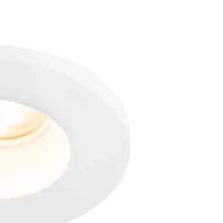 Set mit 6 Einbauspots weiß 13 cm rund - Gypsy Stucco