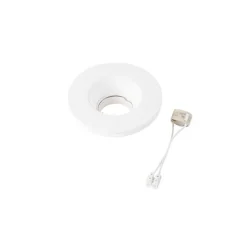 Set mit 6 Einbauspots weiß 13 cm rund - Gypsy Stucco