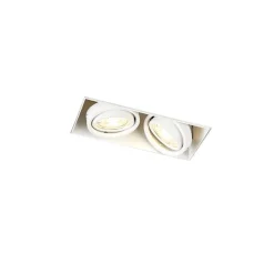 Set mit 6 Einbauspots weiß GU10 schwenkbar randlos 2-flammig - Oneon