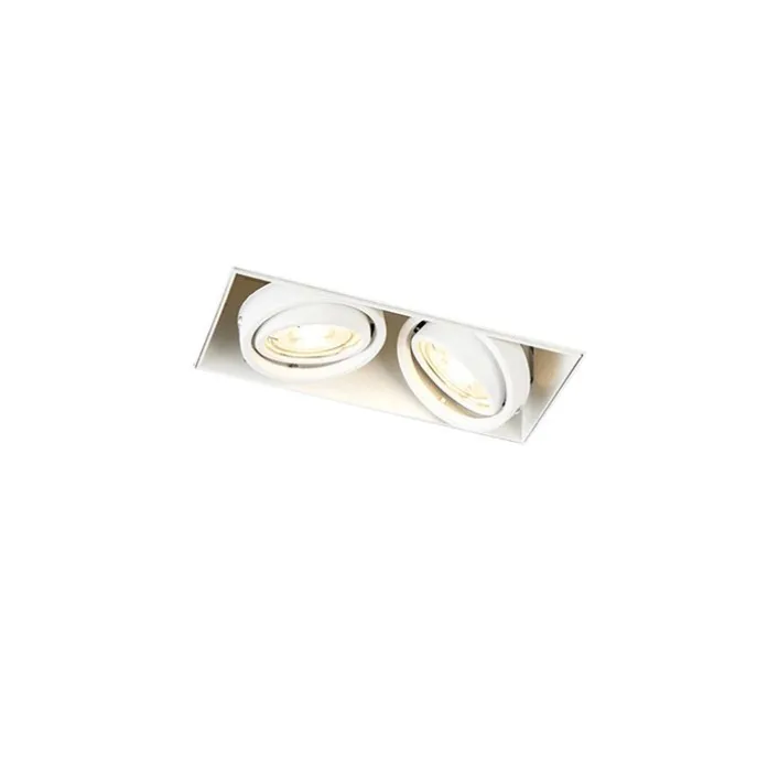 Set mit 6 Einbauspots weiß GU10 schwenkbar randlos 2-flammig - Oneon