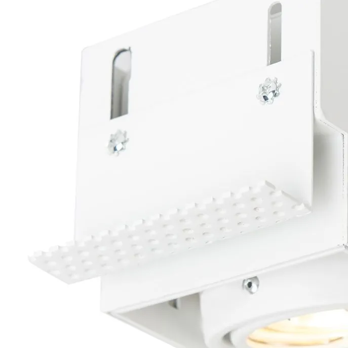 Set mit 6 Einbauspots weiß GU10 schwenkbar randlos 2-flammig - Oneon