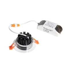 Set mit 6 Einbauspots weiß 6,8 cm inkl. LED 750 lm dimmbar IP23 - Gaius