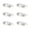 Set mit 6 Einbauspots weiß GU10 35mm neigbar 2-Licht - Installa