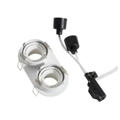Set mit 6 Einbauspots weiß GU10 35mm neigbar 2-Licht - Installa