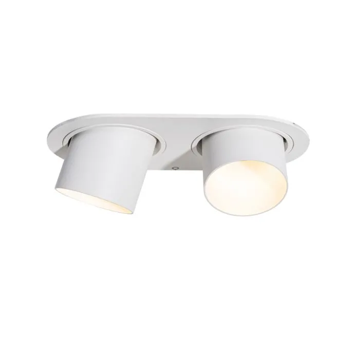 Set mit 6 Einbauspots weiß GU10 50mm 2-flammig - Installa