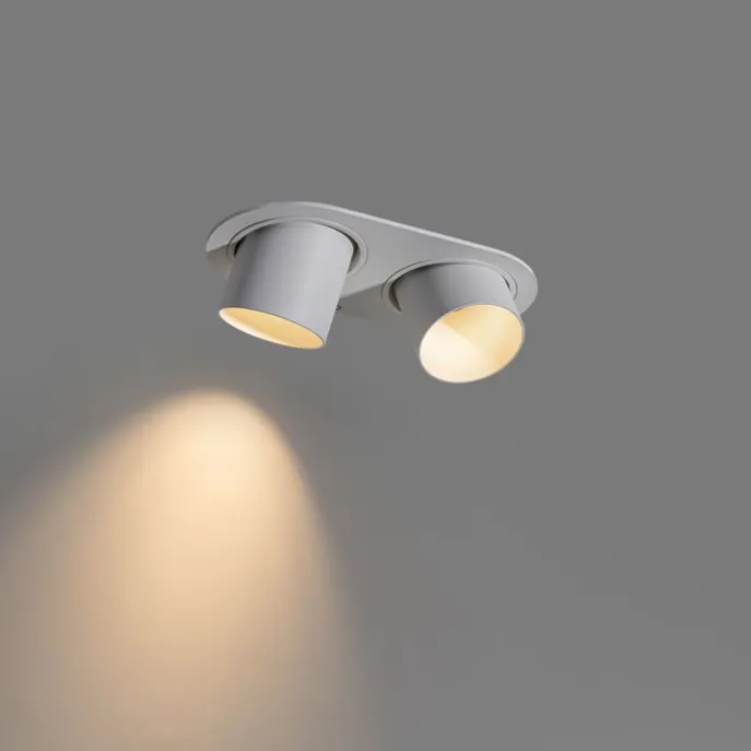 Set mit 6 Einbauspots weiß GU10 50mm 2-flammig - Installa