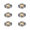 Set mit 6 Einbaustrahler rund Aluminium dreh- und neigbar - Chuck