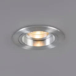 Set mit 6 Einbaustrahler rund Aluminium dreh- und neigbar - Chuck