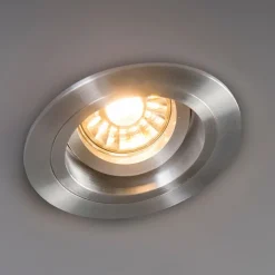 Set mit 6 Einbaustrahler rund Aluminium dreh- und neigbar - Chuck