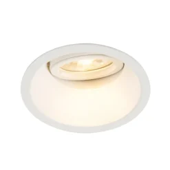 Set mit 6 Einbaustrahler weiß dreh- und neigbar - Legierung