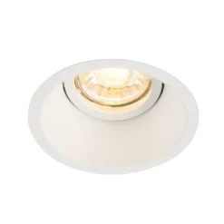 Set mit 6 Einbaustrahler weiß dreh- und neigbar - Legierung