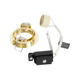 Set mit 12 Einbaustrahlern Messing GU10 35mm - Edu