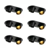 Set mit 6 Einbaustrahlern schwarz GU10 35mm neigbar 2-Licht - Installa