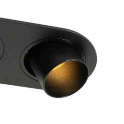 Set mit 6 Einbaustrahlern schwarz GU10 35mm neigbar 2-Licht - Installa