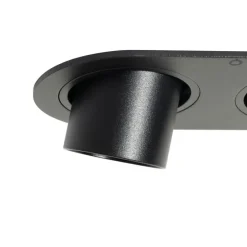 Set mit 6 Einbaustrahlern schwarz GU10 35mm neigbar 2-Licht - Installa