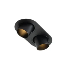 Set mit 6 Einbaustrahlern schwarz GU10 35mm neigbar 2-Licht - Installa