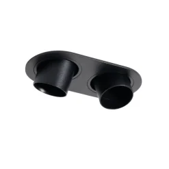 Set mit 6 Einbaustrahlern schwarz GU10 35mm neigbar 2-Licht - Installa