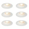 Set mit 6 Einbaustrahlern weiß GU10 50 mm - Gijs