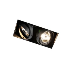 Set mit 6 Einbaustrahlern, schwarz, GU10, AR70, randlos, 2-flammig – Oneon