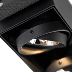 Set mit 6 Einbaustrahlern, schwarz, GU10, AR70, randlos, 2-flammig – Oneon