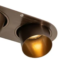 Set mit 6 Einbaustrahlern Dunkelbronze GU10 50mm 2-Licht - Installa
