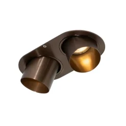 Set mit 6 Einbaustrahlern Dunkelbronze GU10 50mm 2-Licht - Installa