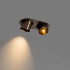 Set mit 6 Einbaustrahlern Dunkelbronze GU10 50mm 2-Licht - Installa