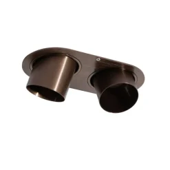 Set mit 6 Einbaustrahlern Dunkelbronze GU10 50mm 2-Licht - Installa