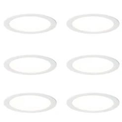 Set mit 6 Einbaustrahlern weiß 14,5 cm inkl. LED Kelvinverstellbar mit Dip-Schalter - Stephanie