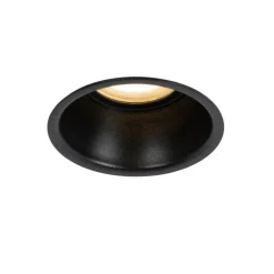 Set mit 6 Einbaustrahlern schwarz GU10 50mm IP44 - Dept