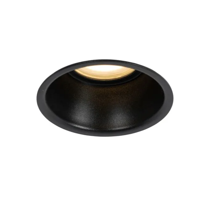 Set mit 6 Einbaustrahlern schwarz GU10 50mm IP44 - Dept