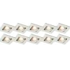 Set mit 10 Einbaustrahlern weiß einstellbar - Qure