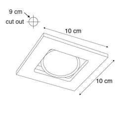 Set mit 10 Einbaustrahlern weiß einstellbar - Qure
