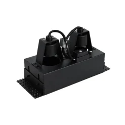 Set mit 6 Einbaustrahlern schwarz GU10 70mm 2-flammig randlos - Oneon