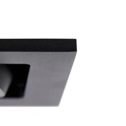 Set mit 6 Einbaustrahlern schwarz rechteckig 2-flammig - Qure