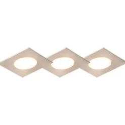 Set mit 3 Einbaustrahlern aus quadratischem Stahl inkl. LED IP65 - Einfach