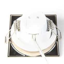 Set mit 3 Einbaustrahlern aus quadratischem Stahl inkl. LED IP65 - Einfach