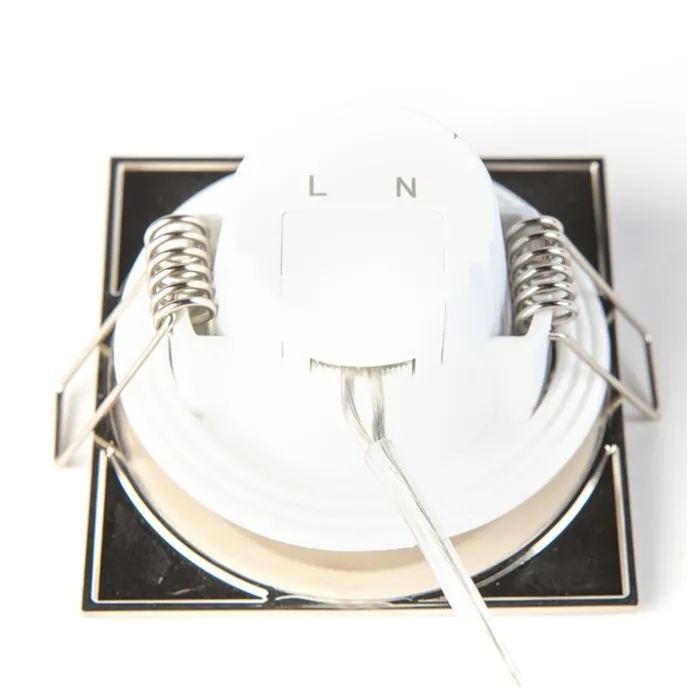 Set mit 3 Einbaustrahlern aus quadratischem Stahl inkl. LED IP65 - Einfach