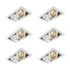 Set mit 6 Einbaustrahlern Weiß AR111 Verstellbar 2-Lichter - Oneon