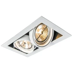 Set mit 6 Einbaustrahlern Weiß AR111 Verstellbar 2-Lichter - Oneon