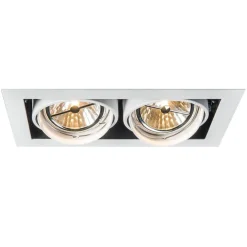 Set mit 6 Einbaustrahlern Weiß AR111 Verstellbar 2-Lichter - Oneon