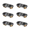 Set mit 6 Einbaustrahlern Gunmetal GU10 35mm Schwenkbar 2-Licht - Installa