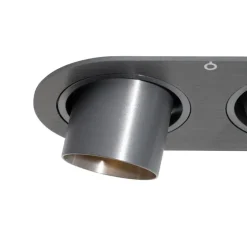 Set mit 6 Einbaustrahlern Gunmetal GU10 35mm Schwenkbar 2-Licht - Installa