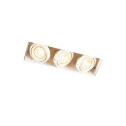 Set mit 6 Einbaustrahlern Weiß Verstellbar Rahmenlos 3-Lichter - Oneon