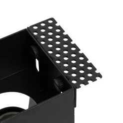 Set mit 6 Einbaustrahlern schwarz GU10 50mm randlos - Oneon