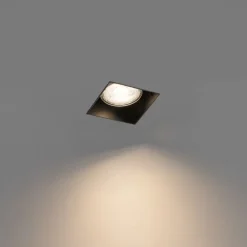 Set mit 6 Einbaustrahlern schwarz GU10 50mm randlos - Oneon