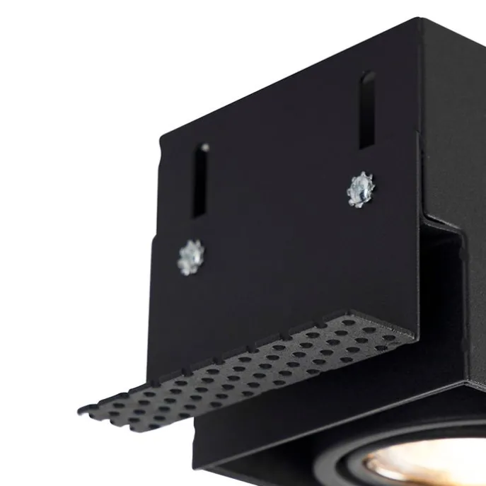 Set mit 6 Einbaustrahlern Schwarz Verstellbar Rahmenlos 3-Lichter - Oneon