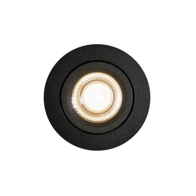 Set mit 6 Einbaustrahlern schwarz neigbar 8,2 cm inkl. LED Dim to Warm IP54 Ultra Slim - Pupil