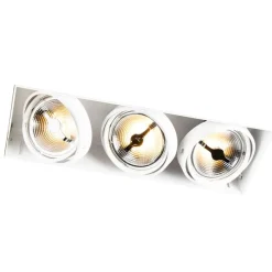 Set mit 6 Einbaustrahlern Weiß AR111 Trimless 3-Licht - Oneon